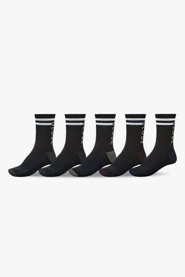 Globe Brand Carter Crew Sock 5 Pack - Assorted < Socks