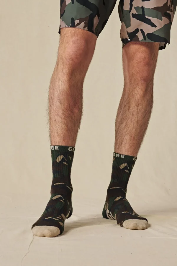 Globe Brand Eco Camo Crew Sock 3 Pack < Socks