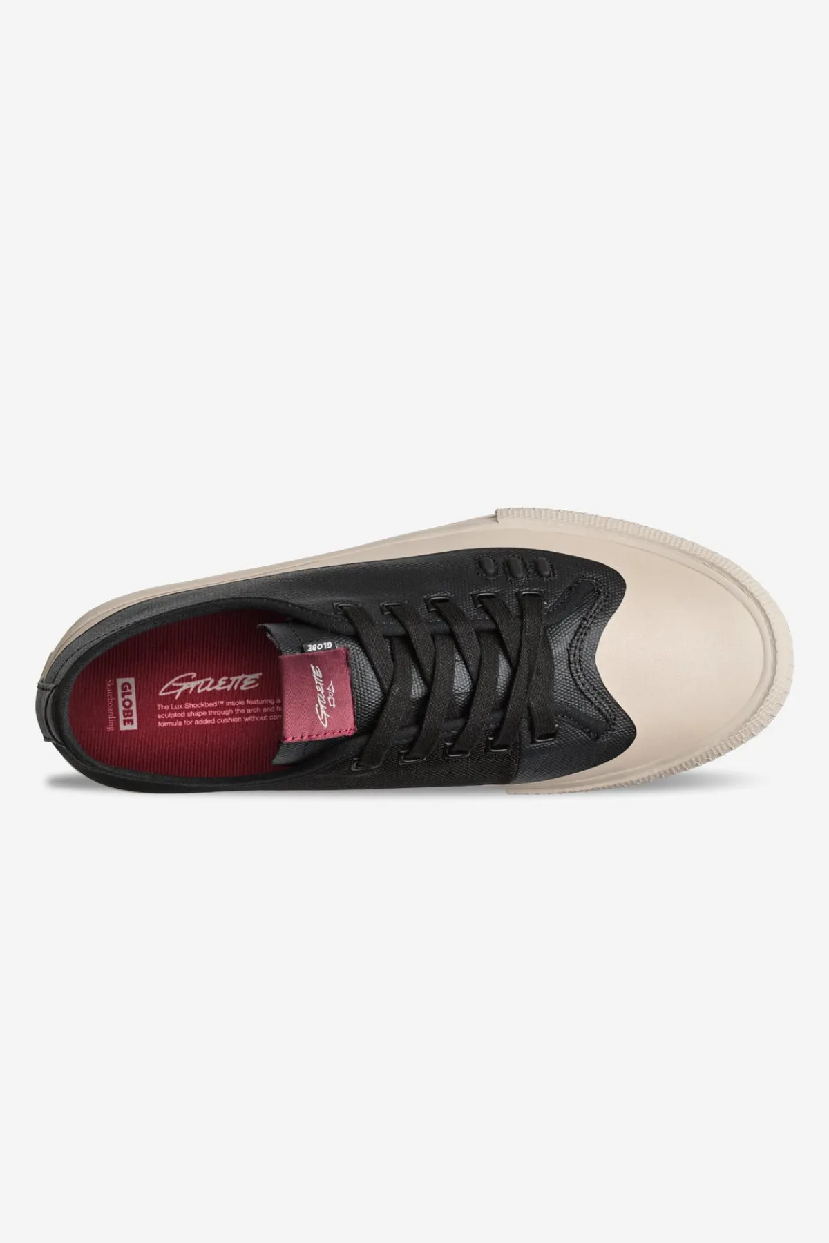 gillette__blackcream__ska_1.webp Globe Brand Gillette - - Skate Shoes< Vegan-Friendly Shoes