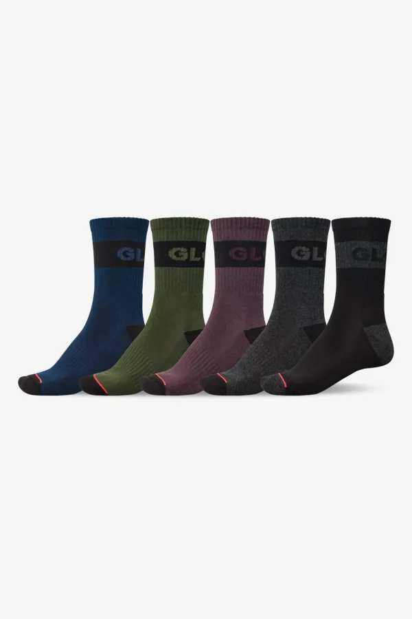 Globe Brand Horizons Crew Sock 5 Pack - Assorted < Socks