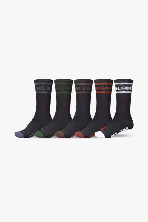 Globe Brand Tilt Hi Crew Sock 5 Pack - < Socks