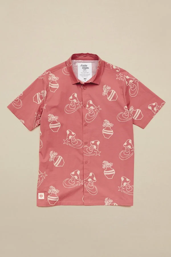 Globe Brand Underground Holiday SS Shirt - Smoke < Clothing